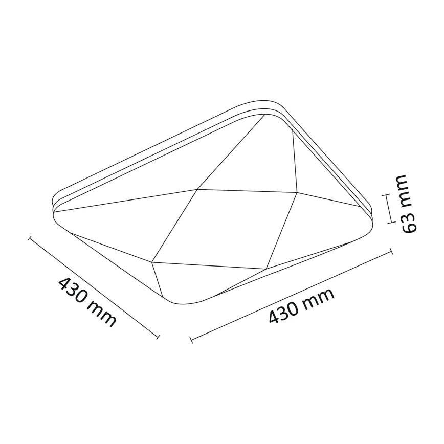 LED Stmievateľné stropné svietidlo KASTOR na diaľkové ovládanie LED/72W/230V