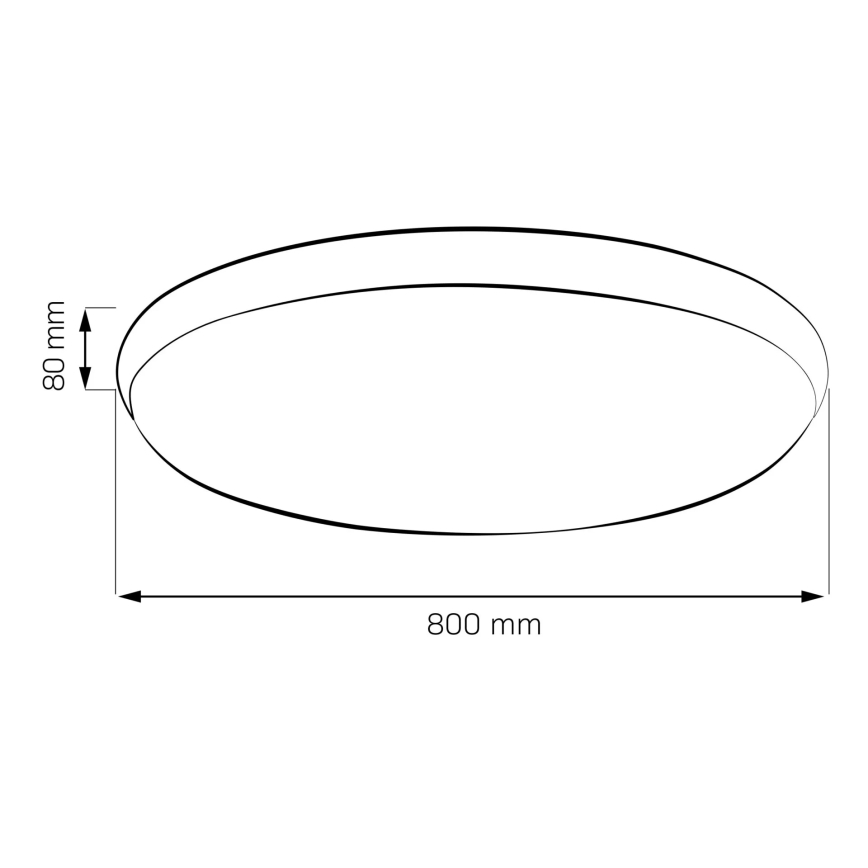 LED stmievateľné stropné svietidlo KERN LED/80W/230V 3000/4000/6000K priemer 80 cm zlaté + diaľkové ovládanie