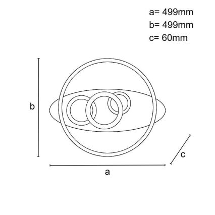 LED Stmievateľné stropné svietidlo LED/105W/230V 3000-6500K + diaľkové ovládanie