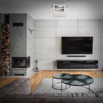 LED Stmievateľné stropné svietidlo LED/12W/230V 3000K matný chróm