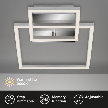 LED Stmievateľné stropné svietidlo LED/12W/230V 3000K matný chróm