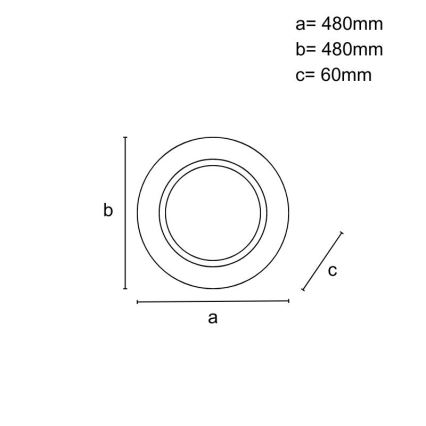 LED stmievateľné stropné svietidlo LED/25W/230V 3000-6500K + diaľkové ovládanie