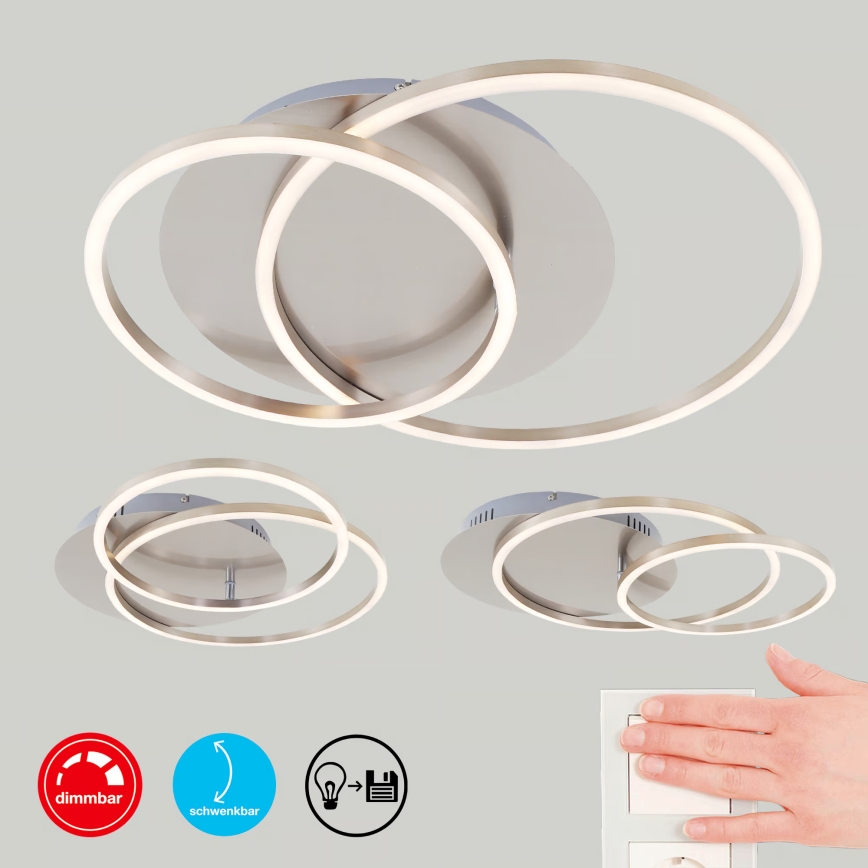 LED stmievateľné stropné svietidlo LED/28W/230V 3000K matný chróm