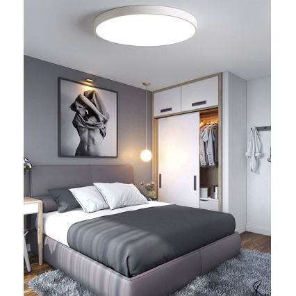 LED Stmievateľné stropné svietidlo LED/30W/230V 3000-6500K pr. 30 cm biela + diaľkové ovládanie