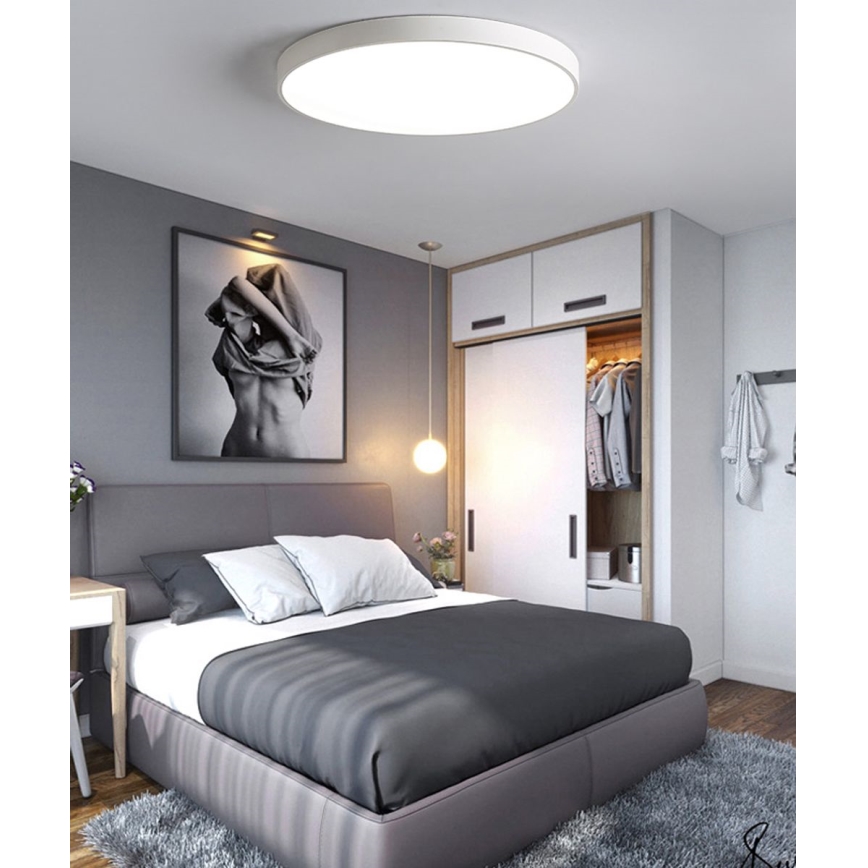 LED Stmievateľné stropné svietidlo LED/30W/230V 3000-6500K pr. 30 cm biela + diaľkové ovládanie