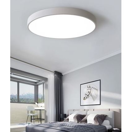 LED Stmievateľné stropné svietidlo LED/30W/230V 3000-6500K pr. 30 cm biela + diaľkové ovládanie