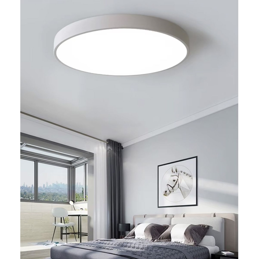 LED Stmievateľné stropné svietidlo LED/30W/230V 3000-6500K pr. 30 cm biela + diaľkové ovládanie