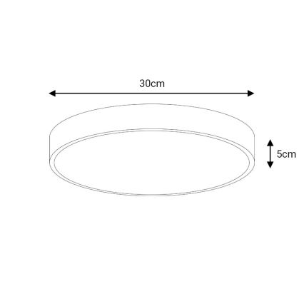 LED Stmievateľné stropné svietidlo LED/30W/230V 3000-6500K pr. 30 cm biela + diaľkové ovládanie