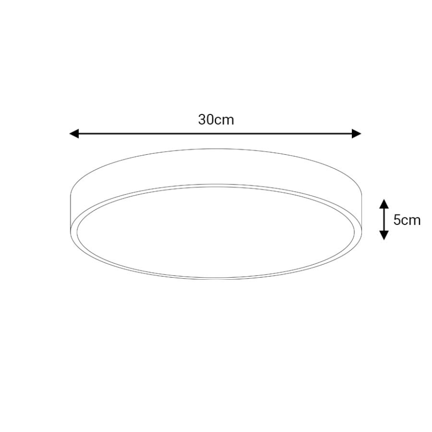 LED Stmievateľné stropné svietidlo LED/30W/230V 3000-6500K pr. 30 cm biela + diaľkové ovládanie