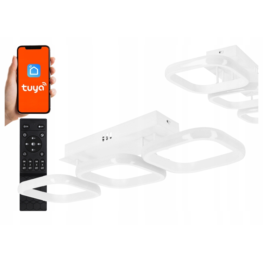 Stmievateľné LED stropné svietidlo LED/33W/230V 3000-6500K biele Wi-Fi Tuya + diaľkové ovládanie