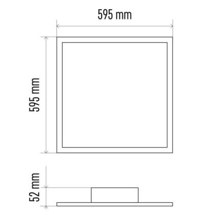 LED Stmievateľné stropné svietidlo LED/40W/230V štvorec 2700K-6000K + diaľkové ovládanie