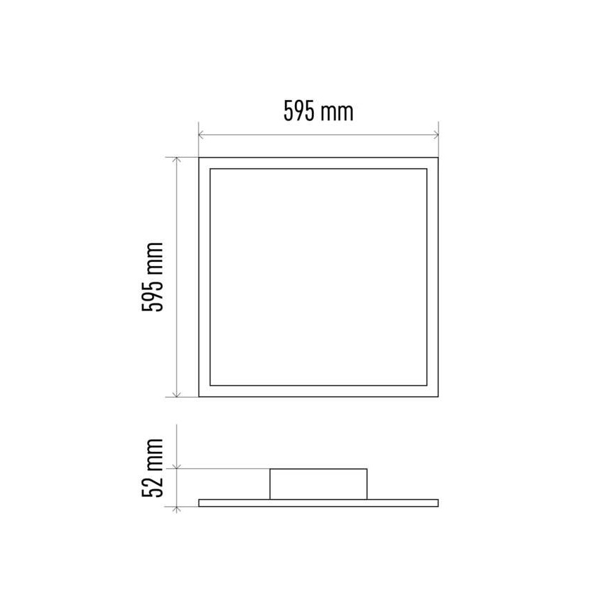 LED Stmievateľné stropné svietidlo LED/40W/230V štvorec 2700K-6000K + diaľkové ovládanie