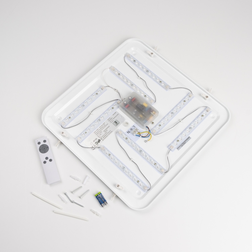 LED Stmievateľné stropné svietidlo LED/42W/230V 3000-6500K 49x49 cm biela + diaľkové ovládanie