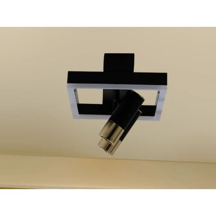 LED Stmievateľné stropné svietidlo LED/50W/230V 3000-6500K čierna + diaľkové ovládanie