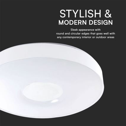 LED Stmievateľné stropné svietidlo LED/60W/230V 3000-6500K 49,5 cm biela + diaľkové ovládanie