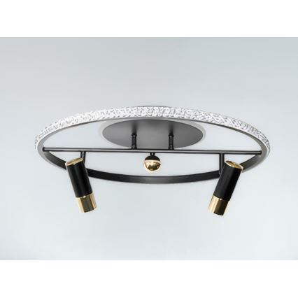 LED Stmievateľné stropné svietidlo LED/60W/230V 3000-6500K čierna + diaľkové ovládanie