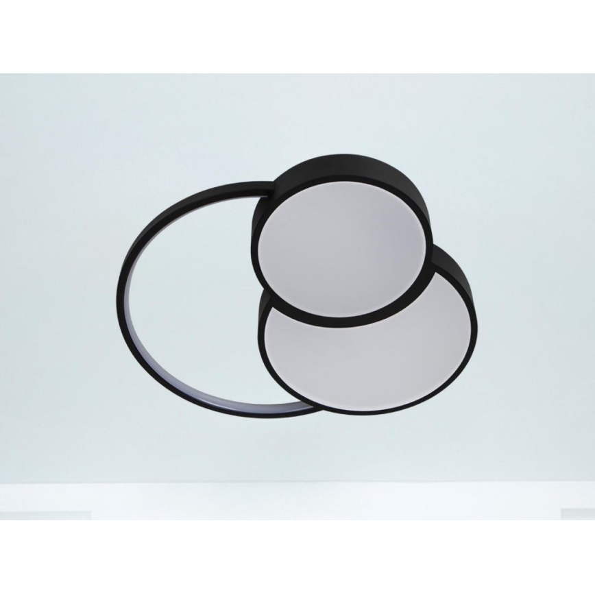 LED Stmievateľné stropné svietidlo LED/60W/230V 3000-6500K čierna + diaľkové ovládanie