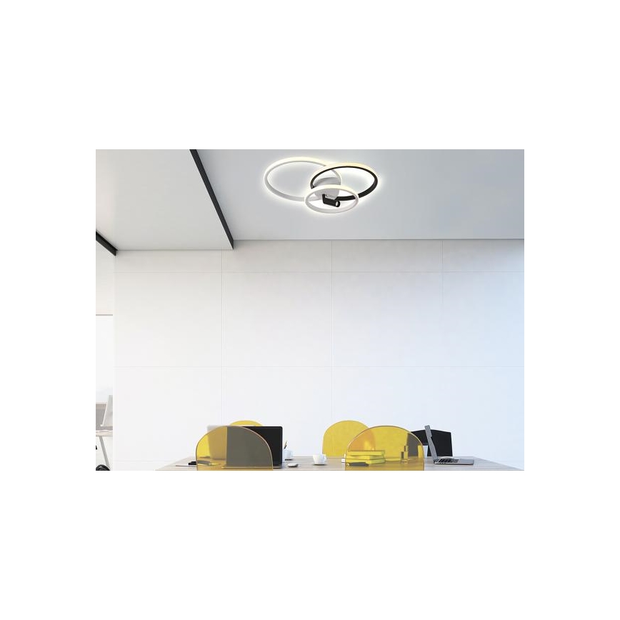 LED Stmievateľné stropné svietidlo LED/70W/230V 3000-6500K biela/čierna + diaľkové ovládanie