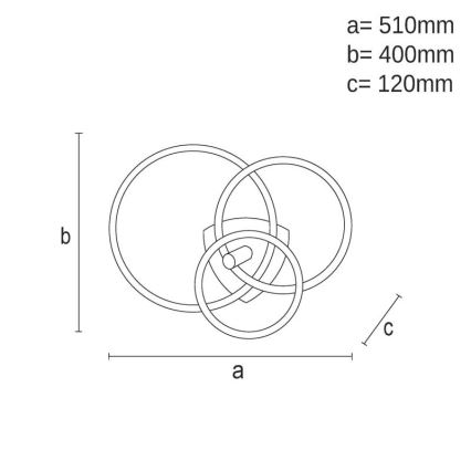 LED Stmievateľné stropné svietidlo LED/70W/230V 3000-6500K biela/čierna + diaľkové ovládanie