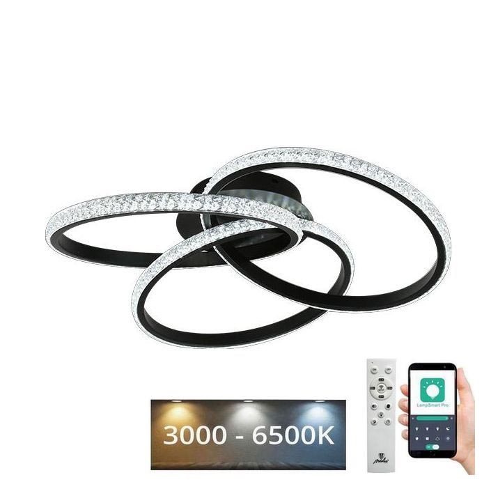 LED Stmievateľné stropné svietidlo LED/70W/230V 3000-6500K čierna + diaľkové ovládanie