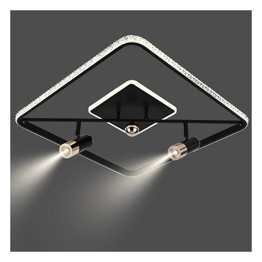 LED Stmievateľné stropné svietidlo LED/70W/230V 3000-6500K čierna + diaľkové ovládanie