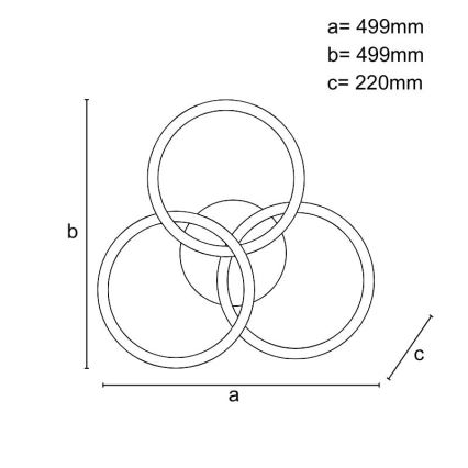 LED Stmievateľné stropné svietidlo LED/70W/230V 3000-6500K čierna + diaľkové ovládanie