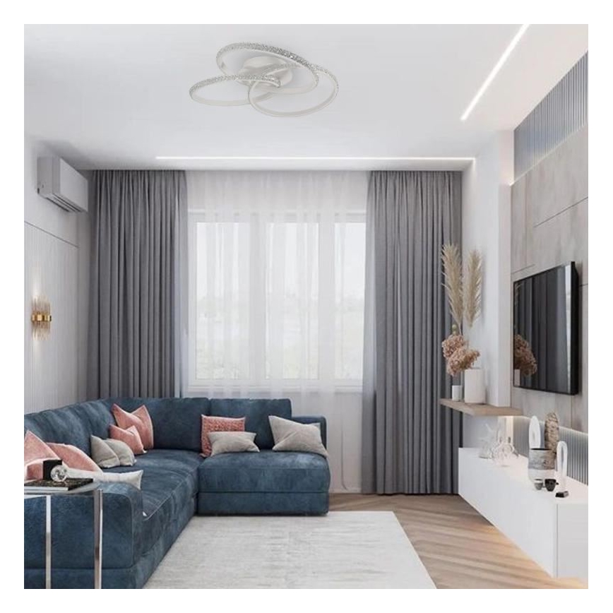 LED Stmievateľné stropné svietidlo LED/70W/230V 3000-6500K biela + diaľkové ovládanie
