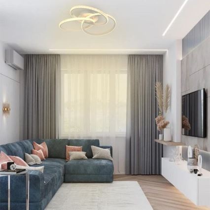 LED Stmievateľné stropné svietidlo LED/70W/230V 3000-6500K biela + diaľkové ovládanie