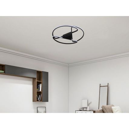 LED Stmievateľné stropné svietidlo LED/75W/230V 3000-6500K čierna + diaľkové ovládanie