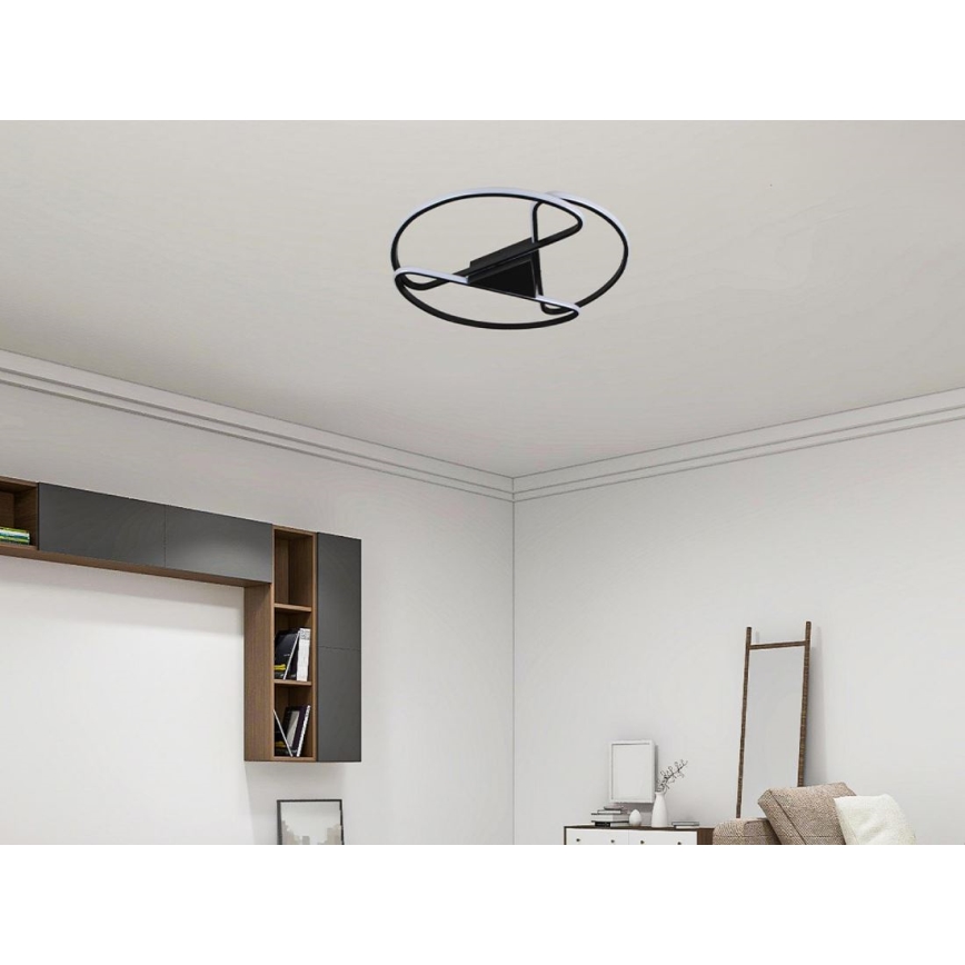 LED Stmievateľné stropné svietidlo LED/75W/230V 3000-6500K čierna + diaľkové ovládanie