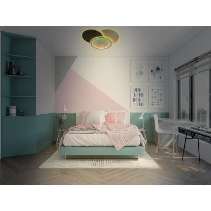 LED Stmievateľné stropné svietidlo LED/80W/230V 3000-6500K biela + diaľkové ovládanie