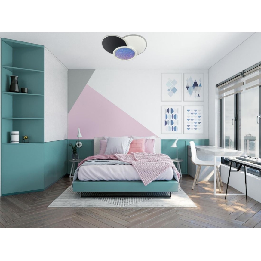 LED Stmievateľné stropné svietidlo LED/80W/230V 3000-6500K biela + diaľkové ovládanie