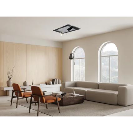 LED Stmievateľné stropné svietidlo LED/80W/230V 3000-6500K čierna + diaľkové ovládanie