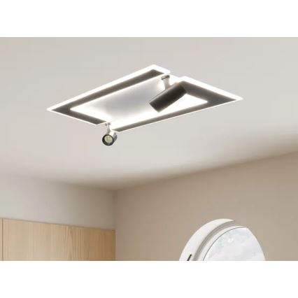LED Stmievateľné stropné svietidlo LED/80W/230V 3000-6500K čierna + diaľkové ovládanie