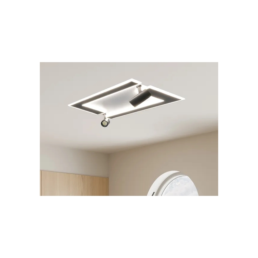 LED Stmievateľné stropné svietidlo LED/80W/230V 3000-6500K čierna + diaľkové ovládanie