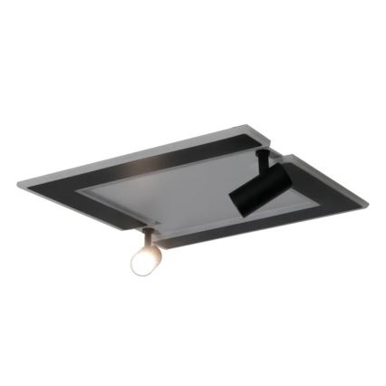 LED Stmievateľné stropné svietidlo LED/80W/230V 3000-6500K čierna + diaľkové ovládanie