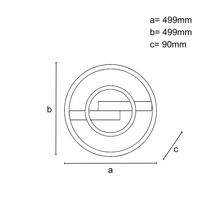 LED stmievateľné stropné svietidlo LED/80W/230V 3000-6500K + diaľkové ovládanie