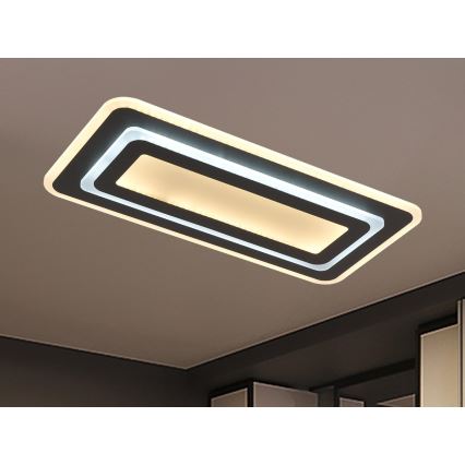 LED Stmievateľné stropné svietidlo LED/85W/230V 3000-6500K čierne + diaľkové ovládanie