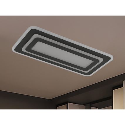LED Stmievateľné stropné svietidlo LED/85W/230V 3000-6500K čierne + diaľkové ovládanie