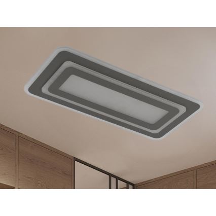 LED stmievateľné stropné svietidlo LED/85W/230V 3000-6500K šedé + diaľkové ovládanie