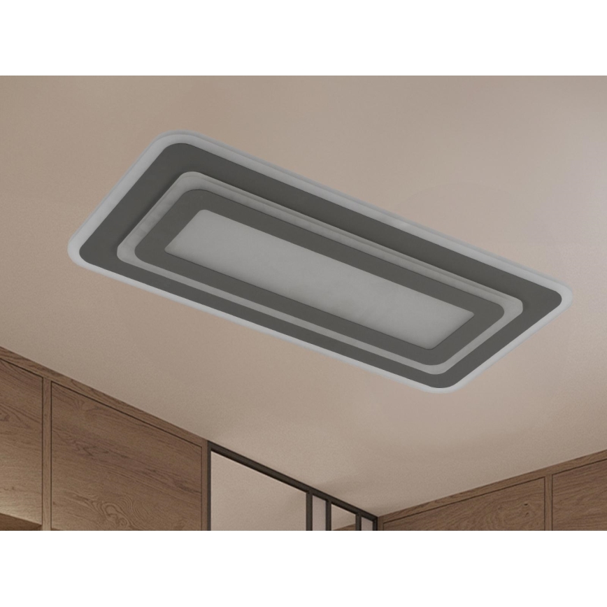 LED stmievateľné stropné svietidlo LED/85W/230V 3000-6500K šedé + diaľkové ovládanie