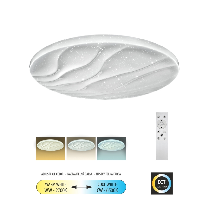 LED Stmievateľné stropné svietidlo LIKA LED/60W/230V 2700-6500K pr. 58 cm + diaľkové ovládanie