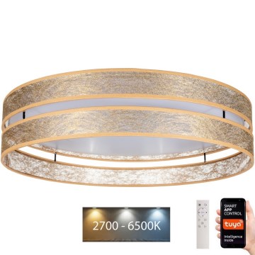 LED Stmievateľné stropné svietidlo LIMA LED/36W/230V 2700-6500K Wi-Fi Tuya + diaľkové ovládanie zlatá