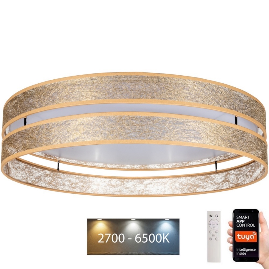 LED Stmievateľné stropné svietidlo LIMA LED/36W/230V 2700-6500K Wi-Fi Tuya + diaľkové ovládanie zlatá