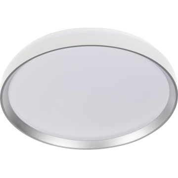 LED Stmievateľné stropné svietidlo LIXAN LED/65W/230V 3000-6500K pr. 48,6 cm biela/strieborná + diaľkové ovládanie