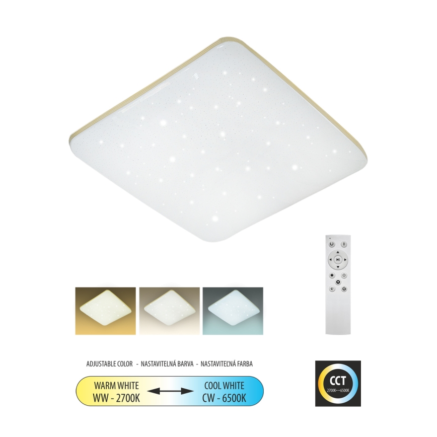 LED Stmievateľné stropné svietidlo MANA LED/36W/230V 2700-6500K 43x43 cm + diaľkové ovládanie