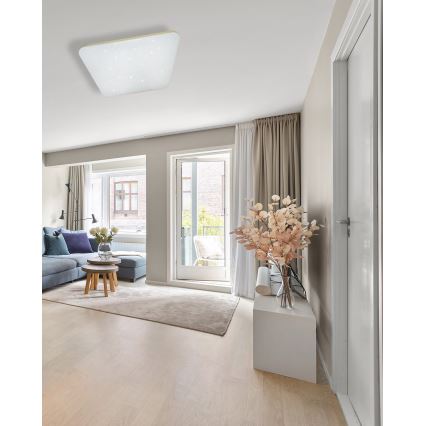 LED Stmievateľné stropné svietidlo MANA LED/60W/230V 2700-6500K 53x53 cm + diaľkové ovládanie