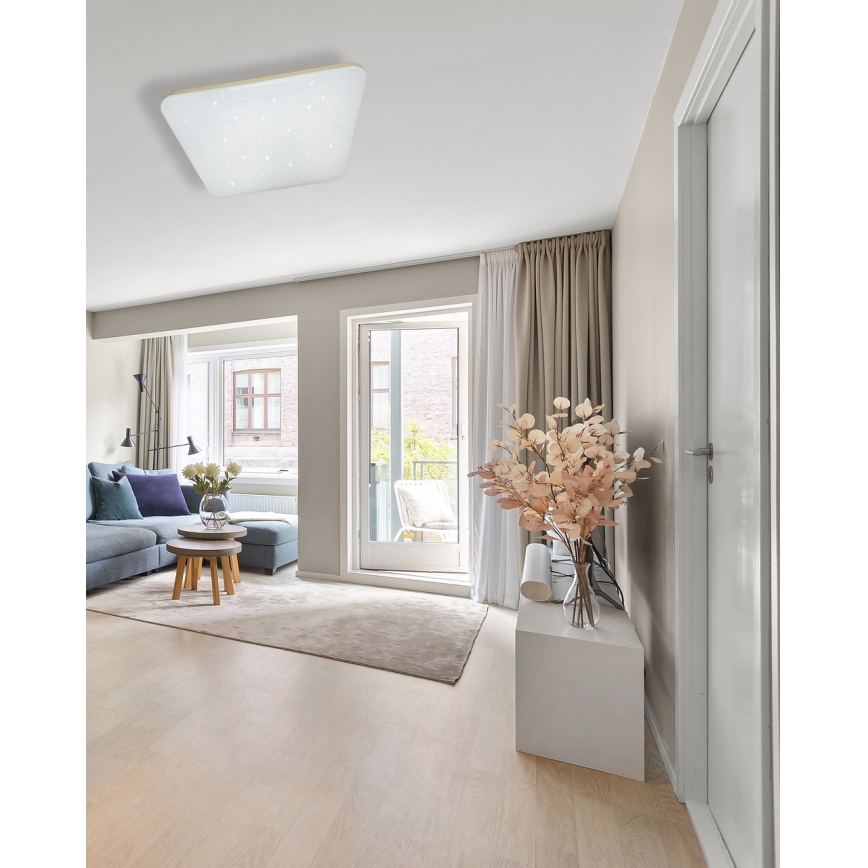 LED Stmievateľné stropné svietidlo MANA LED/60W/230V 2700-6500K 53x53 cm + diaľkové ovládanie