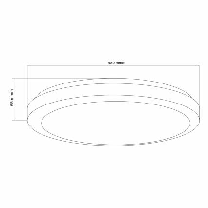 LED Stmievateľné kúpeľňové stropné svietidlo MARIAN LED/72W/230V pr. 48 cm 3000-6000K IP44 + diaľkové ovládanie