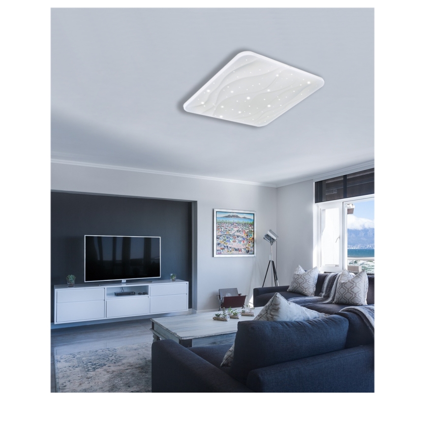 LED Stmievateľné stropné svietidlo NERIS LED/60W/230V 2700-6500K 53x53 cm + diaľkové ovládanie